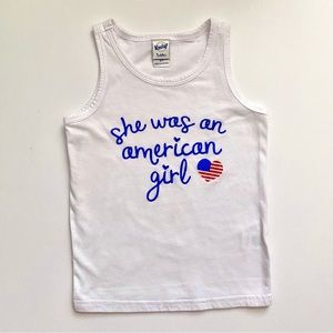 “She was an American Girl” Toddler Girl Patriotic Tank